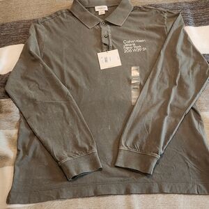 Calvin Klein Jeans Green Long Sleeve Shirt Size M
